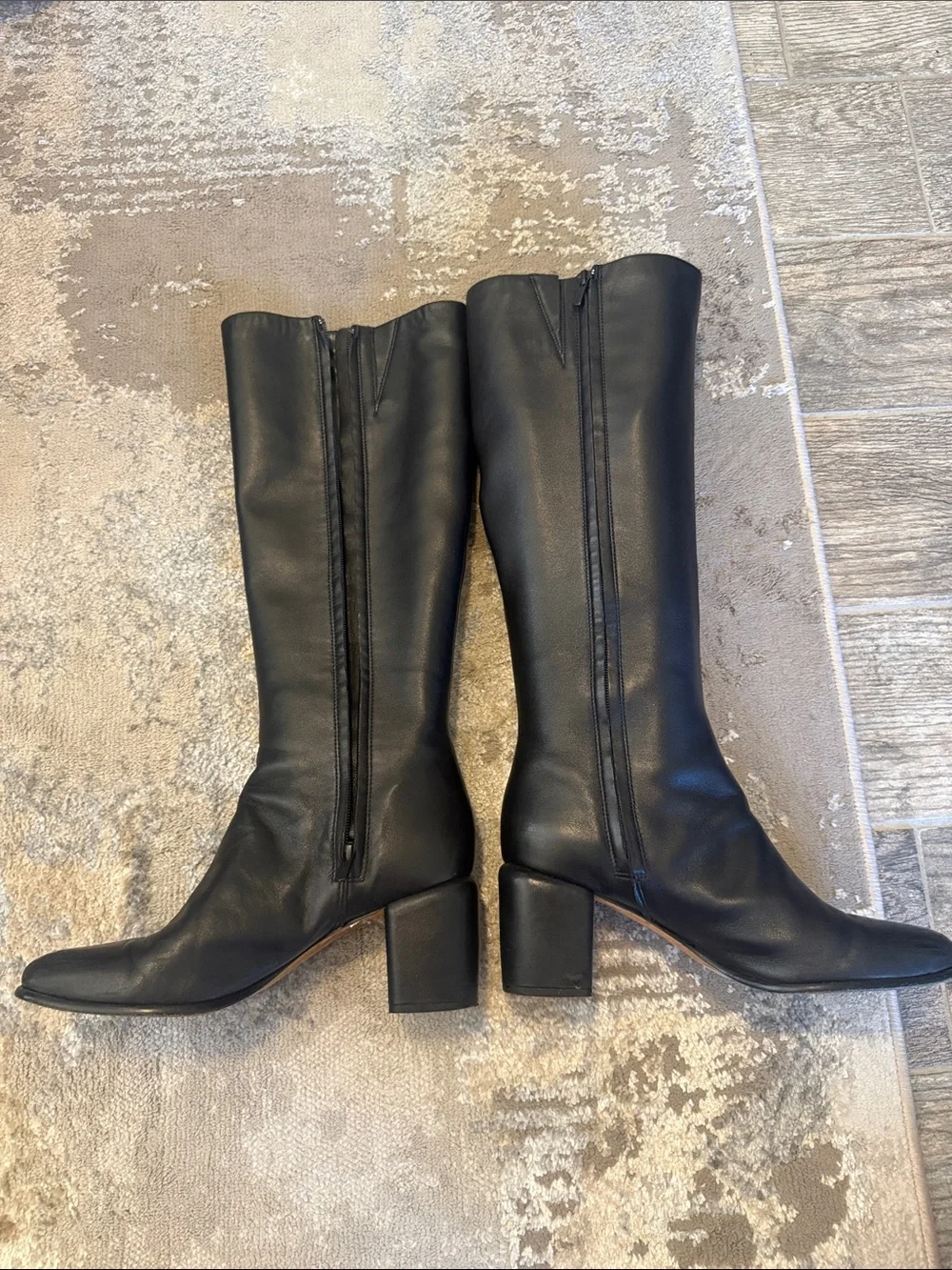Vince Black Over-the-Knee Straight lined Shaft Boots